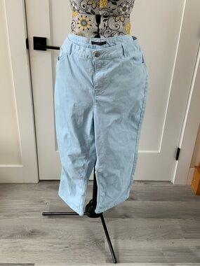 Light Blue Cropped Ankle Jeans by Dunnes -